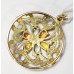 925 Sterling silver Pendant gold rhodium Natural Multi color Sapphire Gemstone
